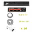Mukana NVR POE PNI House IP716J videovalvontapaketti, 16 PNI IP818J 8MP kameraa, POE-kytkin ja UTP CAT 6 metrin kaapelit - PNI tuotteet - 5949066542299 - 5