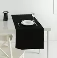 Musta Keittiömatto 50x170 cm - 65% Puuvilla, 35% Polyesteri, Konepestävä, Ei Silitystä Tarvitseva, Tyylikäs ja Mukava - Pöytäliinat ja tabletit - 8683342773249 - 2