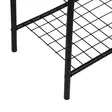 Musta Metallinen Hall Standi - Tyylikäs ja Kestävä Sisääntulokaluste - Leveys 105cm, Korkeus 163cm, Syvyys 31cm - Eteiskaapit - 8684282608349 - 7