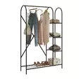 Musta Metallinen Hall Standi - Tyylikäs ja Kestävä Sisääntulokaluste - Leveys 105cm, Korkeus 163cm, Syvyys 31cm - Eteiskaapit - 8684282608349 - 1