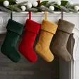Mustard Christmas Stocking - 100% Polyester, 37x24x5 cm, Konepestävä 20 °C, Joulukoristeet, Luksus Sisustus - Joulukoristeet ja -tekstiilit - 8684283979349 - 3