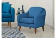 Nojatuoli, tummansininen, 71 cm leveä, kestävä, moderni - Nojatuolit - 8681875598339 - 2