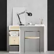 Opiskelupöytä - Valkoinen Tammi, 100% Melamiinipinnoitettu Lastulevy, 100x74x45 cm, Tyylikäs ja Kestävä - Työpöydät - 8684282135449 - 2