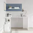 Opiskelupöytä, valkoinen, 130 cm leveä, tilava, kestävä - Työpöydät - 8681181622759 - 3