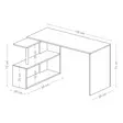 Opiskelupöytä, valkoinen, 130 cm leveä, tilava, kestävä - Työpöydät - 8681181622759 - 4