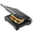 Panini- ja kontaktigrilli tarttumattomalla pinnoitteella ja ylikuumenemissuojalla 1000W Musta - Voileipägrillit ja leivänpaahtimet - 8711902083009 - 17
