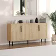 Sapphire Oak -konsoli: Tyylikäs ja kestävä 100% melamiinipinnoitettu lastulevy, 150x75x36 cm, seinäkiinnitysmahdollisuus - Lipastot ja senkit - 8684283788149 - 3