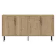 Sapphire Oak -konsoli: Tyylikäs ja kestävä 100% melamiinipinnoitettu lastulevy, 150x75x36 cm, seinäkiinnitysmahdollisuus - Lipastot ja senkit - 8684283788149 - 4