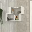 Skandinaavinen Valkoinen Seinähylly - 100% Melamiinipinnoitettu Lastulevy, 18 mm, 45x55,4x14,5 cm, Useita Hyllyjä - Seinähyllyt - 8681181790779 - 2