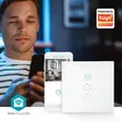 SmartLife Seinäkytkin | Päivänvarjo / Sulkija / Verho | Seinäkiinnitys | 300 W | Android / IOS | Lasi | Valkoinen - Kytkimet - 5412810272839 - 52