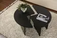 Sohvapöytä, musta puu, Ø90 x 41 cm, kestävä, tyylikäs - Sohvapöydät - 8684283112159 - 4