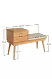 Tammi-Kerma Penkki: Tyylikäs ja Monikäyttöinen Huonekalu, 105x40x45 cm, Melamiinipinnoitettu Lastulevy, Sarvijalka - Penkit - 8683742868149 - 6