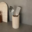 Travertiini Marmori Keittiöjärjestelijä - Beige - 9 cm x 17 cm - Tyylikäs ja Käytännöllinen Keittiövälineiden Säilytysratkaisu - Päivittäiskeittiötarvikkeet - 8684283056279 - 1