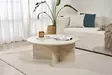 Travertiini Sohvapöytä - 100% Melamiinipinnoitettu Lastulevy, 18mm Paksuus, 90x40x90cm, Helppo Koota, Tyylikäs ja Kestävä - Sohvapöydät - 8684283850389 - 3