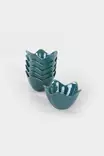 Tummanvihreä Keraaminen Kulhosetti (6 kpl) - 100% Keraaminen, Astianpesukone- ja Mikroaaltouuninkestävä, 7,5x12x7,5 cm - Tarjoiluastiat - 8682870814639 - 2