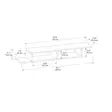 TV-taso Anthracite 100% Melamiinipinnoitettu Lastulevy 18 mm 18,2x120x29,6 cm Tyylikäs ja Toiminnallinen - TV-tasot - 8683743974009 - 6