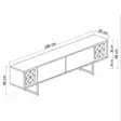 TV-taso Anthracite Black - 100% Melamiinipinnoitettu Lastulevy, Metallijalat, 180x30x48 cm, Moderni ja Tyylikäs - TV-tasot - 8684283575329 - 8