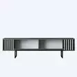 TV-taso Anthracite Black - 100% Melamiinipinnoitettu Lastulevy, Metallijalat, 180x30x48 cm, Moderni ja Tyylikäs - TV-tasot - 8684283575329 - 7