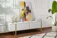 TV-taso, valkokulta, 180 cm leveä, tyylikäs, käytännöllinen - TV-tasot - 8684283112029 - 5