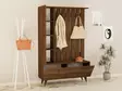 Tyylikäs ja Kestävä Hall Standi - 100% Melamiinipinnoitettu Lastulevy, Pähkinä, 112x170x35 cm, Helppo Kokoaminen - Eteiskaapit - 8683342740579 - 3