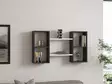 Tyylikäs ja Kestävä Valkoinen Antrasiitti Seinä Hylly 100% Melamiinipinnoitettu 18mm 105x60x20cm Lisäsäilytystilaa - Huonekalut - 8681875147049 - 2