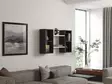 Tyylikäs ja Kestävä Valkoinen Antrasiitti Seinä Hylly 100% Melamiinipinnoitettu 18mm 105x60x20cm Lisäsäilytystilaa - Huonekalut - 8681875147049 - 3
