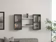 Tyylikäs ja Kestävä Valkoinen Antrasiitti Seinä Hylly 100% Melamiinipinnoitettu 18mm 105x60x20cm Lisäsäilytystilaa - Huonekalut - 8681875147049 - 4