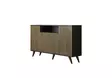 Tyylikäs ja Toiminnallinen Konsoli - 100% Lastulevy, MDF Kehys, 140x91x35 cm, Puinen Musta Atlantinmänty - Lipastot ja senkit - 8684283029549 - 1