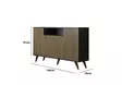 Tyylikäs ja Toiminnallinen Konsoli - 100% Lastulevy, MDF Kehys, 140x91x35 cm, Puinen Musta Atlantinmänty - Lipastot ja senkit - 8684283029549 - 5