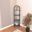 Tyylikäs musta kirjahylly, karkaistu lasi 4mm, metallijalat 15x15mm, koko 80x152x30cm, moderni sisustusratkaisu - Kirjahyllyt - 8684282573869 - 3