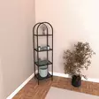 Tyylikäs musta kirjahylly, karkaistu lasi 4mm, metallijalat 15x15mm, koko 80x152x30cm, moderni sisustusratkaisu - Kirjahyllyt - 8684282573869 - 2