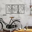 Tyylikäs Musta Metallinen Seinäkoriste - 100% Metalli, 1,2mm Paksuus, 103x50 cm - Kestävä ja Elegantti Sisustuselementti - Koristeet, koriste-esineet - 8683743680689 - 4