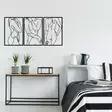 Tyylikäs Musta Metallinen Seinäkoriste - 100% Metalli, 1,2mm Paksuus, 103x50 cm - Kestävä ja Elegantti Sisustuselementti - Koristeet, koriste-esineet - 8683743680689 - 2