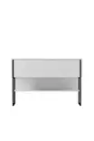Tyylikäs Musta Valkoinen Lipasto - 100% Melamiinipinnoitettu Lastulevy, 120x80x30 cm, Metallijalat, Kestävä ja Moderni - Lipastot ja senkit - 8684282883739 - 6