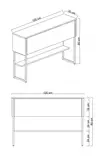 Tyylikäs Musta Valkoinen Lipasto - 100% Melamiinipinnoitettu Lastulevy, 120x80x30 cm, Metallijalat, Kestävä ja Moderni - Lipastot ja senkit - 8684282883739 - 9