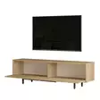 Tyylikäs Olohuoneen Kalustesetti: Tammi, 100% Melamiinipinnoitettu, Metallijalat, UV-painettu, 4 Pakettia, TV-taso 160 cm - Huonekalut - 8684283262939 - 1