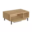 Tyylikäs Olohuoneen Kalustesetti: Tammi, 100% Melamiinipinnoitettu, Metallijalat, UV-painettu, 4 Pakettia, TV-taso 160 cm - Huonekalut - 8684283262939 - 5