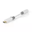 USB-C Sovitin | USB 2.0 | USB-C Uros | 3.5 mm naaras | 0.10 m | Pyöreä | Kullattu | PVC | Valkoinen | Laatikko - Tietokone ja verkko - 5412810336609 - 1