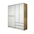 Vaatekaappi Dore - 100% Melamiinipinnoitettu Lastulevy, 185x208x52 cm, Useita Hyllyjä, Tyylikäs ja Kestävä - Vaatekaapit - 8683742561989 - 8