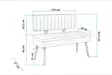 Valkoharmaa Bank Huonekalu - 100% Melamiinipinnoitettu Lastulevy, 18mm, PVC-jalat, 110x82,5x40cm, 1 Paketti - Huonekalut - 8683742499879 - 4