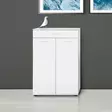 Valkoinen Kenkäkaappi - 100% Melamiinipinnoitettu Lastulevy, 73x108x35 cm, 1 Laatikko, Useita Hyllyjä - Kenkäkaapit - 8682870658349 - 2
