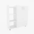Valkoinen Kenkäkaappi - 100% Melamiinipinnoitettu Lastulevy, 90x95x29,6 cm, Useita Hyllyjä, Seinään Kiinnitettävä - Kenkäkaapit - 8681181613689 - 1