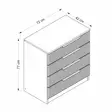 Valkoinen Lipasto - 100% Melamiinipinnoitettu Lastulevy, 18mm, 72x77x42cm, Useita Hyllyjä, Yksi Paketti - Lipastot ja senkit - 8683742567479 - 10