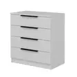 Valkoinen Lipasto - 100% Melamiinipinnoitettu Lastulevy, 18mm, 72x77x42cm, Useita Hyllyjä, Yksi Paketti - Lipastot ja senkit - 8683742567479 - 6