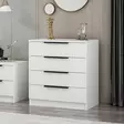 Valkoinen Lipasto - 100% Melamiinipinnoitettu Lastulevy, 18mm, 72x77x42cm, Useita Hyllyjä, Yksi Paketti - Lipastot ja senkit - 8683742567479 - 3
