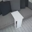 Valkoinen Sivupöytä - 100% Melamiinipinnoitettu Lastulevy, 18mm Paksuus, 30x61x43cm, Tyylikäs ja Kestävä - Sivu- ja apupöydät - 8681875880649 - 4