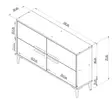 Valkoinen TV-taso - 100% Melamiinipinnoitettu Lastulevy, 18mm, PVC-jalat, 120x75x30cm, Tyylikäs ja Kestävä - TV-tasot - 8683742102519 - 8