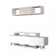 Valkoinen TV-taso ja seinähylly - 100% melamiinipinnoitettu, 150 cm leveä, 18 mm paksu, moderni ja tyylikäs design - TV-tasot - 8683742963349 - 5