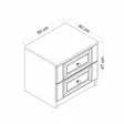 Valkoinen Yöpöytä - 100% Melamiinipinnoitettu Lastulevy, 18 mm, 50x47x40 cm, Useita Hyllyjä, 1 Paketti - Yöpöydät - 8683742567349 - 8