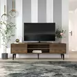 Walnut TV-taso - 100% Melamiinipinnoitettu Lastulevy, 160x48,2x29,6 cm, Tyylikäs ja Kestävä Viimeistely - TV-tasot - 8684283501519 - 2